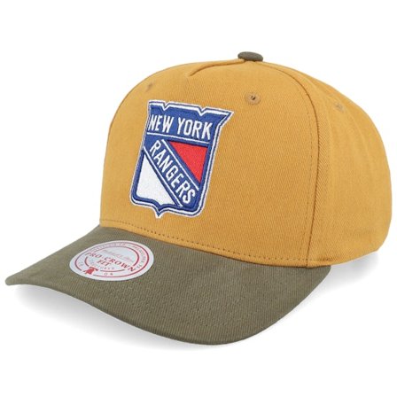 Mitchell & Ness - NHL Beige adjustable Casquette - Hatstore Exclusive x New York Rangers Sign. Pro Crown-c. Tan/Brown A-frame Adjustable @ Hatstore