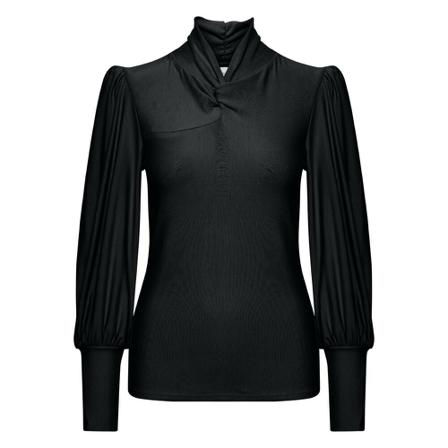 Gestuz RifaGZ knot Bluse Sort, Dame