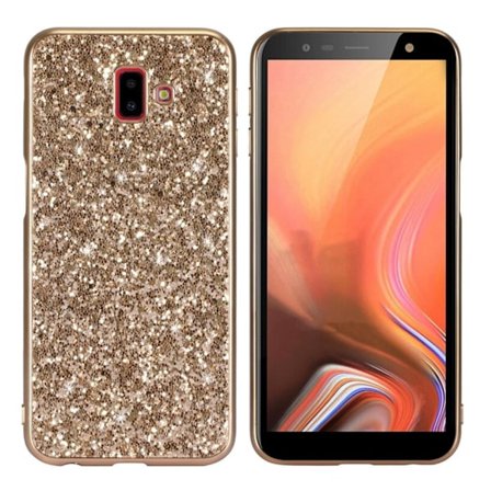 Glitter Samsung Galaxy J6 Plus (2018) kuoret - Kulta