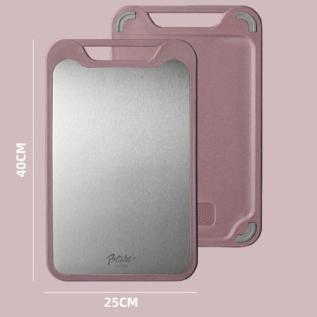 Antall per pakke: Rosa; L-304 Skjærebrett i rustfritt stål, anti-mugg kjøkkenverktøy for å kutte grønnsaker og kjøtt