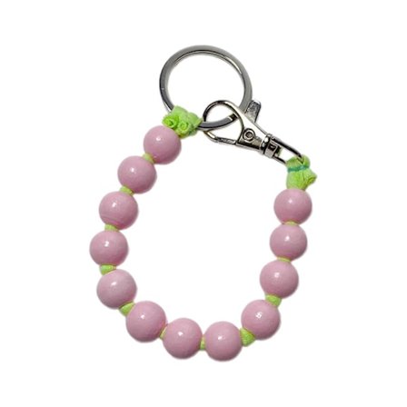 Stilfuld rygsæksnor med perler, koreansk slikfarvet nøglering til mobiltelefonarmbånd, vedhæng, perlebesat taskesmykke, kongeblå L