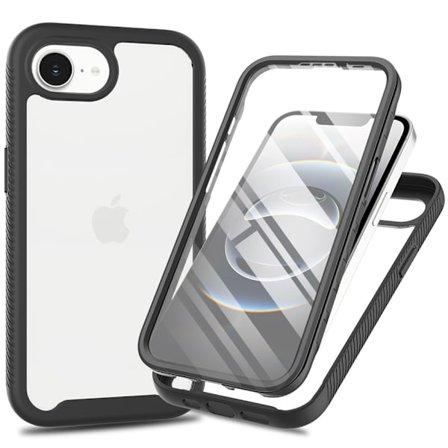 360 Full Cover Edge Case iPhone 16e Black