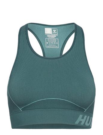 Hmlte Christel Seamless Sports Top Lingerie Bras & Tops Sports Bras - ALL Blå Hummel*Betinget Tilbud