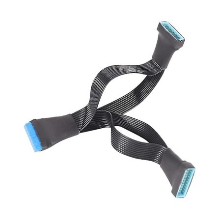 Hovedkort USB 3.0 19-pins Header 1 til 2 Forlengelsesdeler Kabel 19-pins 20-pins Intern Forlengelseshode