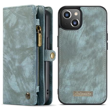 Caseme Iphone 13 Retro Plånboksfodral - Blå Blå