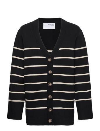 Slfliva Ls Long Knit Cardigan Noos Black Selected Femme