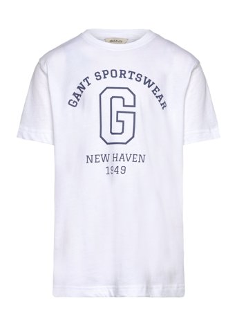 Gant Sportswear Arch T-Shirt Tops T-shirts Short-sleeved White GANT