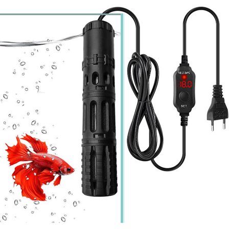 ING Akvarievarmer, 25 W Akvarievarmer med Temperaturregulator, Akvarievarmer, Akvarievarmer med Sugekop