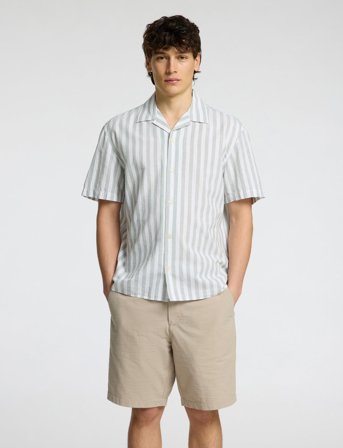 Selected Slhrelaxsun Shirt Ss Resort - Green - S