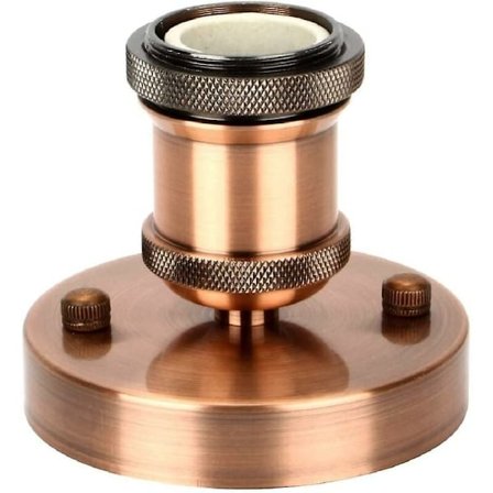 Edison Lampe Sokkel E27 Vintage Lys Sokkel Adapter Retro Lysekrone Trådløs Keramisk Innside, 1 Pakke, Antikk Messing Rød