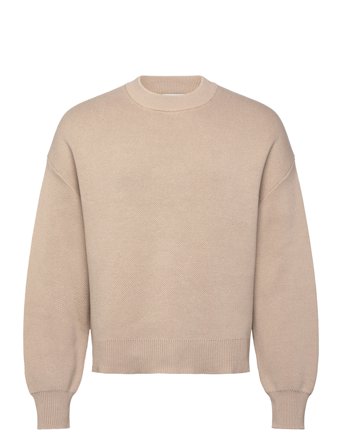 Weekday Relaxed Boxy Knitted Sweater - Cream - L