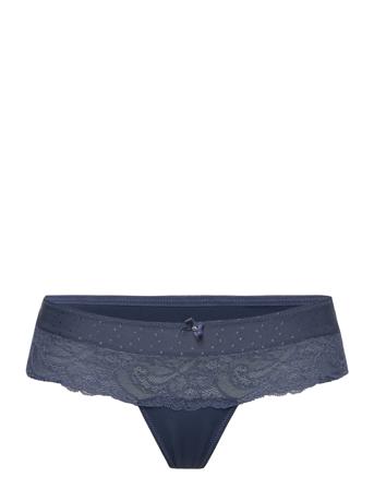 Sophie Bx String R Lingerie Panties Brazilian Panties Marineblå Hunkemöller*Betinget Tilbud