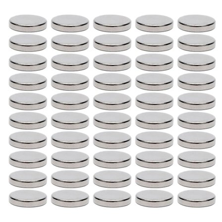 50 stk. 15 x 3 mm Neodymmagneter - Sterke magneter for håndverk, DIY, kjøleskap, fotovisning