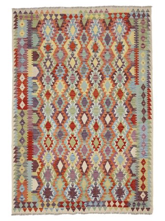 Kilim Afghan Old Style Rug Oriental Dark Red/Dark Green (Wool, Afghanistan)