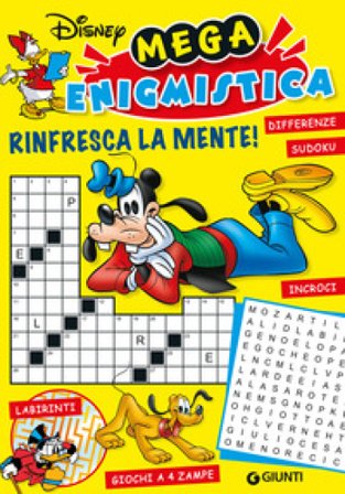 Rinfresca la mente! Mega enigmistica Disney Walt Disney