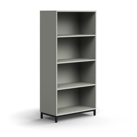 Bücherregal QBUS, 1636x800x400 mm, schwarz, hellgrau