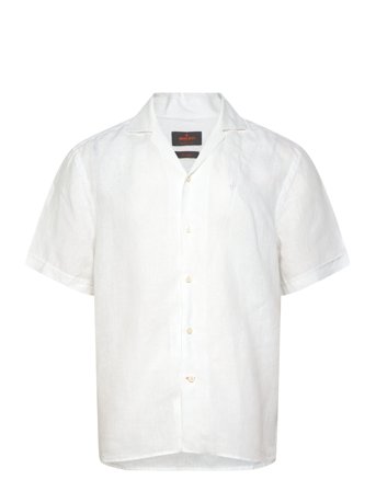Resort Linen Ss Shirt-Relaxed Fit White Morris