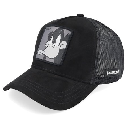 Capslab - Sort trucker Kasket - Looney Tunes Daffy Duck Black A-Frame Trucker @ Hatstore