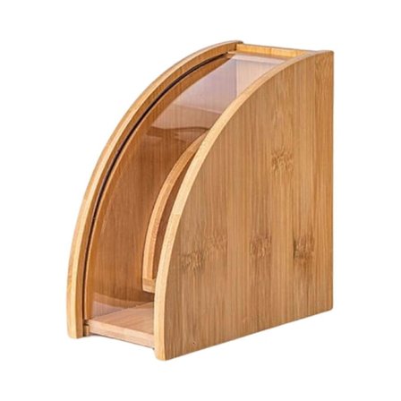 Kaffefilterhållare i bambu för kaffefilterpapper, organisation för kaffebutik