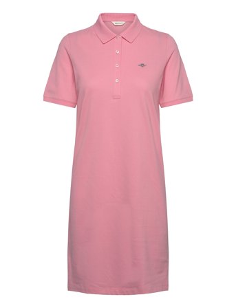 Shield Ss Pique Polo Dress Pink GANT