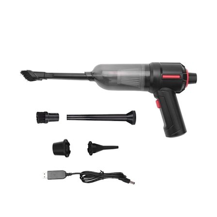 Komprimeret Luftblæser & Mini Støvsuger Tastaturrenser 3-i-1, Bærbar Elektrisk Luftdåse, Ledningsfri