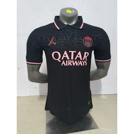 25-26 Paris Saint-Germain F.C. Revers Svart Specialutgåva Träningsfotboll T-shirt S-2XL