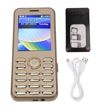 Mobiltelefon med stora knappar, 3,0-tums skärm, 1,3 MP kamera, 1800 mAh batteri, dubbla SIM-kort, SOS-nödsamtal, tydligt ljud, senior telefon, guld