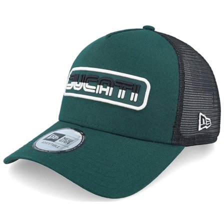 New Era - Motor Grønn trucker Caps - Ducati Seasonal Dark Green/Black A-frame Adjustable @ Hatstore