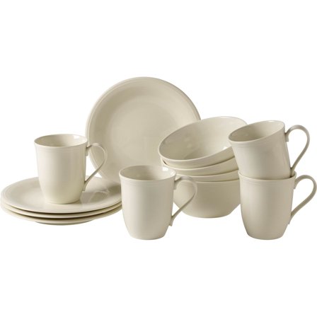 LIKE by Villeroy & Boch Group - Frokostsett Color Loop Natural Hvit