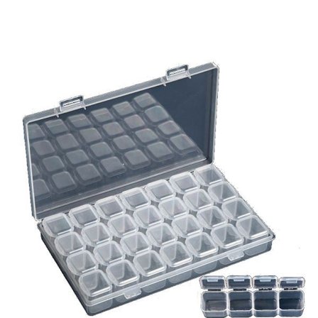28 Grids Transparent Opbevaringsboks Organizer