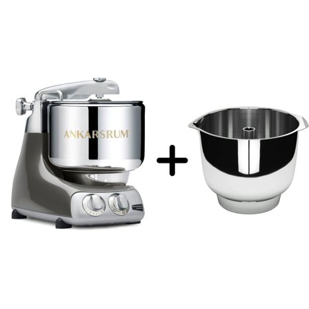 Ankarsrum AKM 6230 köksmaskin + Assistent Original vispskål, black chrome | Köksmaskiner > Köksassistenter | Bagaren och Kocken