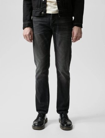 Nudie Jeans Solid Ollie Black Force - Black - W32 x 30