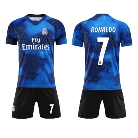 Real Madrid Fotballdrakt Regnbue Star Edition Ronaldo No.7 Fotballdrakt Kit for Barn Voksne C XXL(190-200CM)