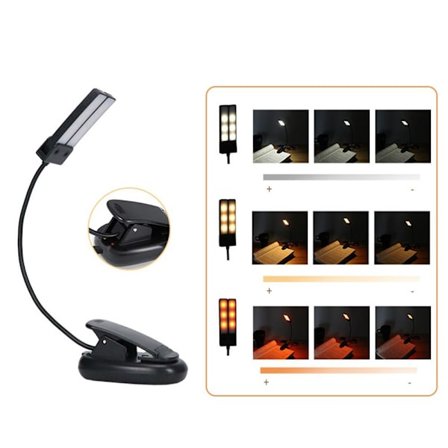 LED Book Light Clip Leselampe OPPLADBAR OPPLADBAR
