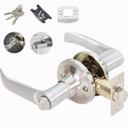 Sikkerhetsdørhåndtak med lås for soveromsdør