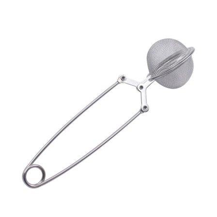 Sett med 1 premium te-sil i rustfritt stål med håndtak for L