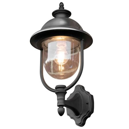 KONSTSMIDE Vägglampa Parma Uppåtlysande borstat rostfritt stål