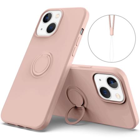 Iphone 14 Skal Med Ringhållare Rosa
