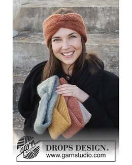 Strikkeoppskrift Pannebånd - Drops Design