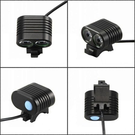 8000 lumen Xm L2 Led Cykel Forlygte Sort