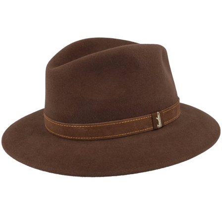 Borsalino - Alessandria Dattero Brown Traveller Traveler Brown Hat - @ Hatstore