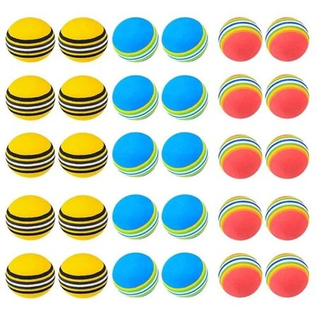 30 stk. golfbolde EVA golftræningsbolde bløde golfbolde til golftræning indendørs og udendørs