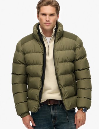 Superdry Sports Puffer Jacket - Green - S