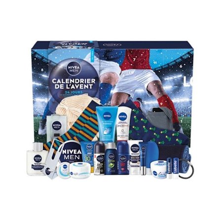 NIVEA MEN - Adventskalender 2025 24 dagar - 15 ovärderliga skötselprodukter och 9 skönhetsaccessoarer