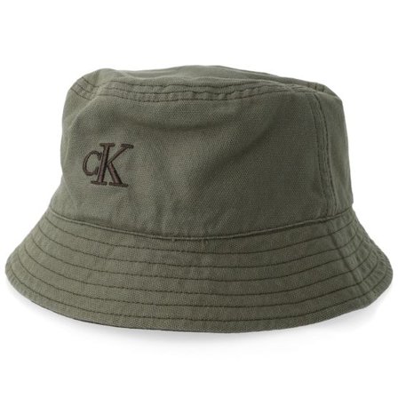 Calvin Klein - Grön bucket Hatt - Washed Material Rev﻿ersible Deep Lichen Green Bucket @ Hatstore