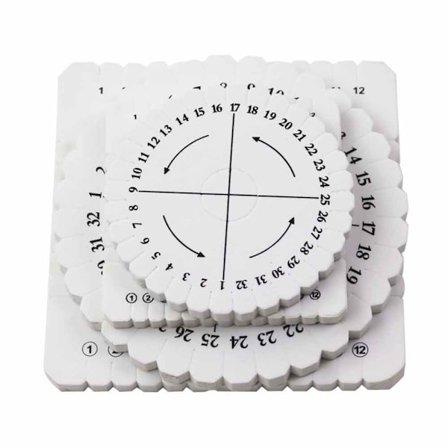 Blandet 4stk Armbånd Strikning Kumihimo Skive Disk Bakke Flettet