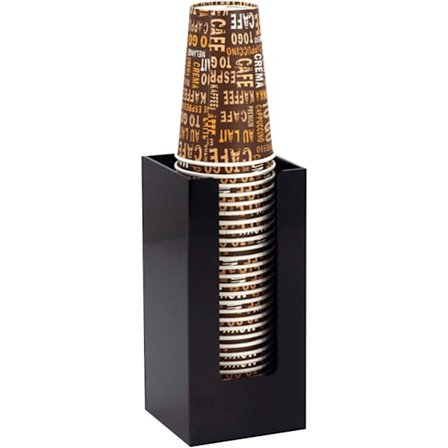 Engangsbeholder til papirkrus, akryl kaffekrus og låg opbevaringsarrangør