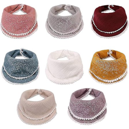 Baby Drool Bibs 8 Pack Baby Bibs För Pojkar Flickor Justerbar Baby Bibs Set För Tandsprickning Och Dreglande, Mjuk Absorberande, Fleranvändningsbar 