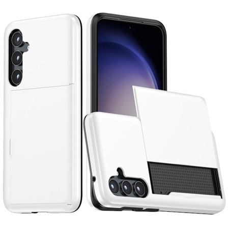 Samsung Galaxy S24 Skal med glidkortshållare - Vit