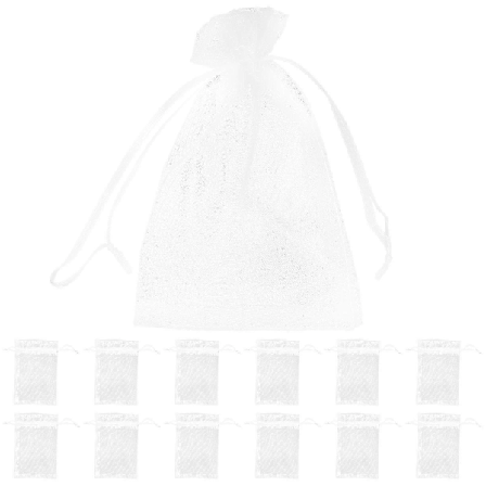 100 st Små Presentpåsar Dekorativa Nätpåsar Festgåvor Påsar Dragsko Presentpåsar Godispåsar